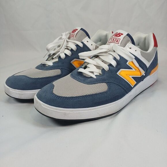 New Balance CT574NYT 574 Sport Men’s 11 Navy Yellow Gray Retro Casual Running - Picture 1 of 12